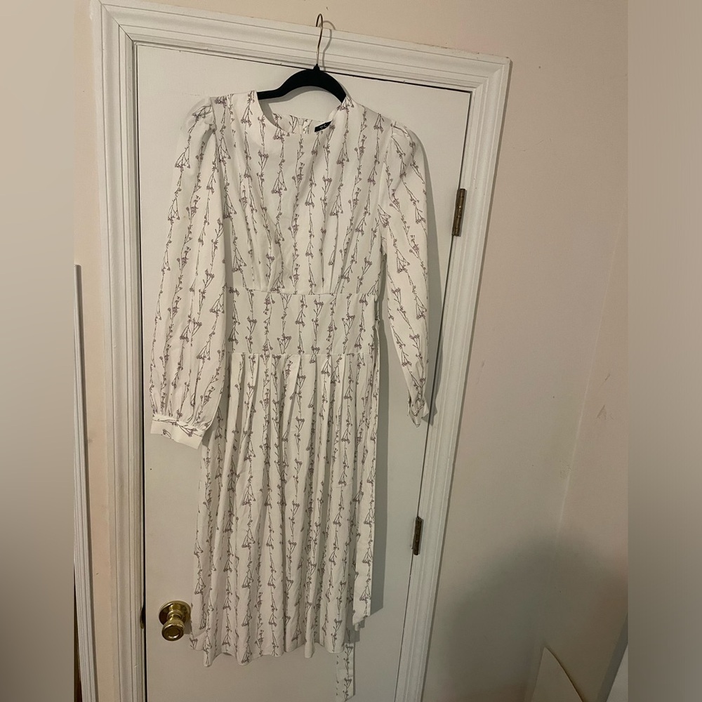 Simplee Apparel Cream Long Sleeve Sundress